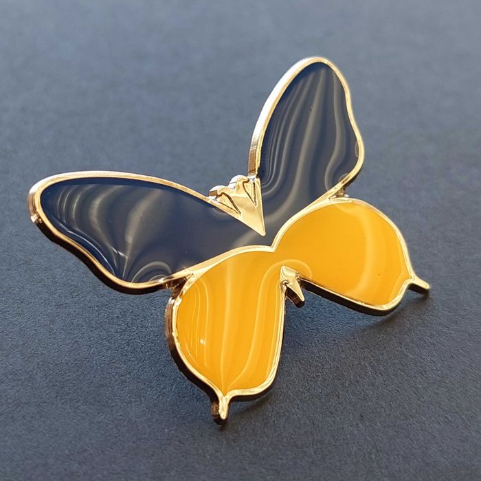 Стильна брошка в патріотичних кольорах. Патріотичні прикраси.