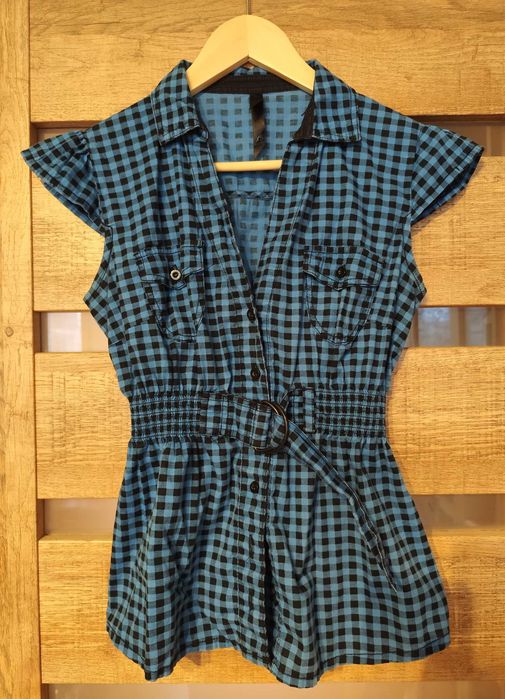 Świetna bluzka w kratę rozmiar XS