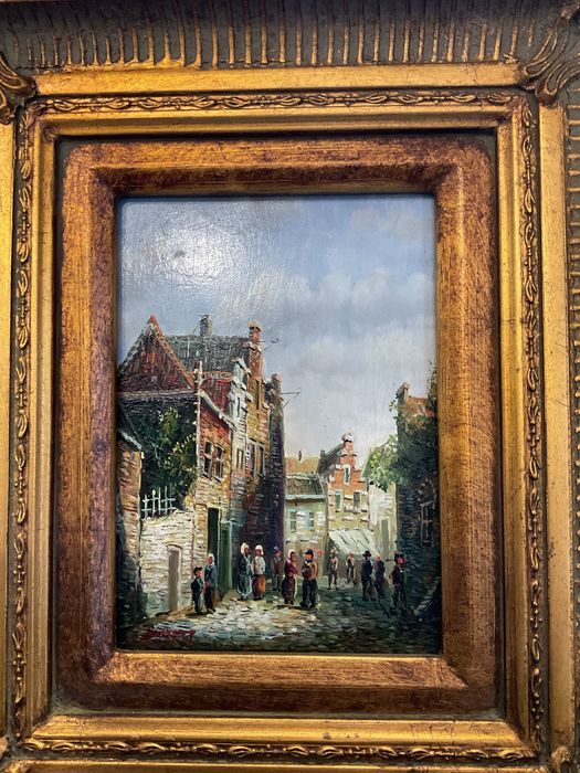Pintura óleo em madeira sendo Irlanda 28x33cm