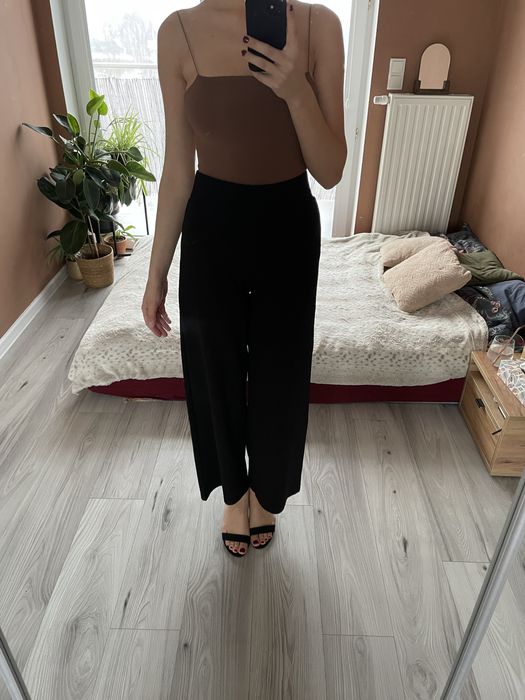 Spodnie kuloty culotte coulote szeroka nogawka eleganckie garniturowe