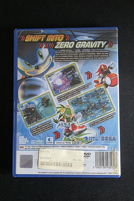 Sonic Riders Zero Gravity para PlayStation 2
Capa Imprimida em ótimo e