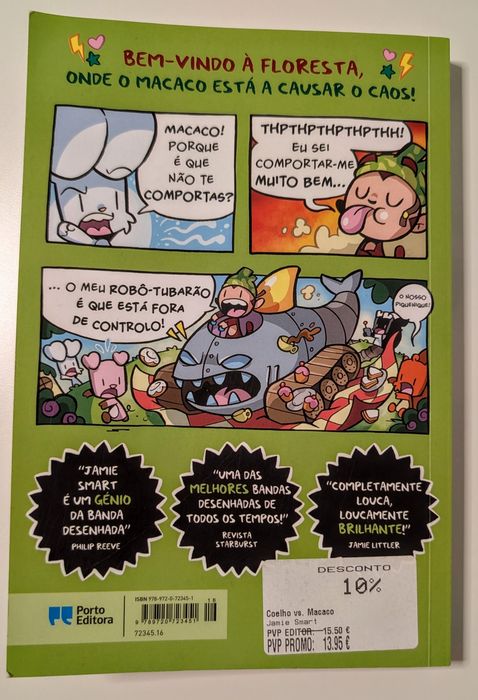 Livro Coelho vs. Macaco N° 1 de Jamie Smart