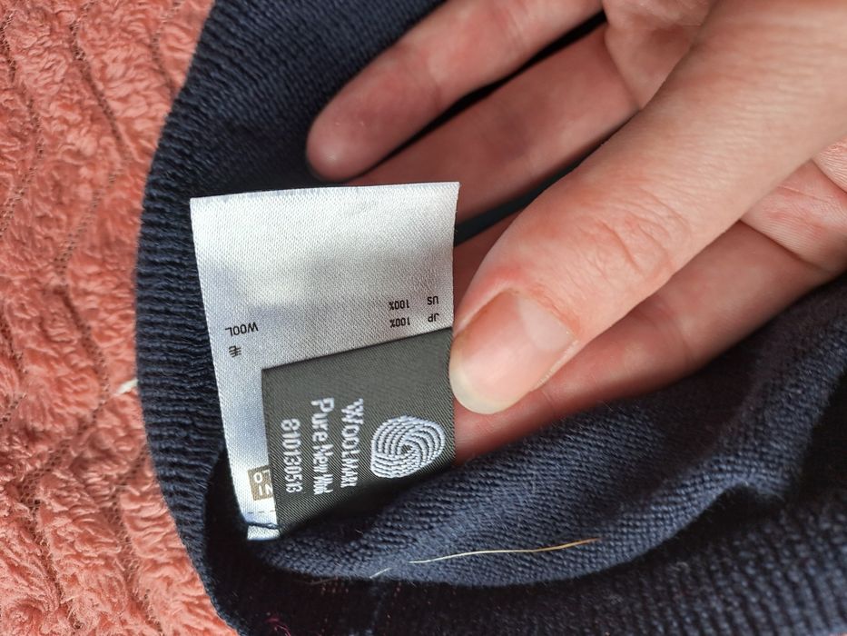 Golf granatowy wełniany M uniqlo woolmark