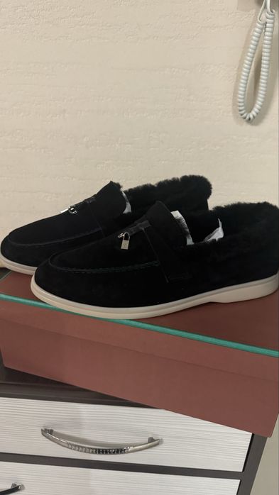 Лоферы замшевые