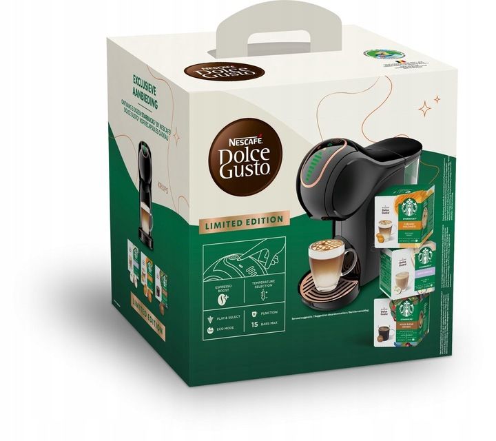 krups dolce gusto genio s - z 3 pudełkami starbucks