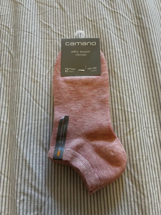 2-pack wiskozowe skarpetki stopki różowe perłowe s 35-38