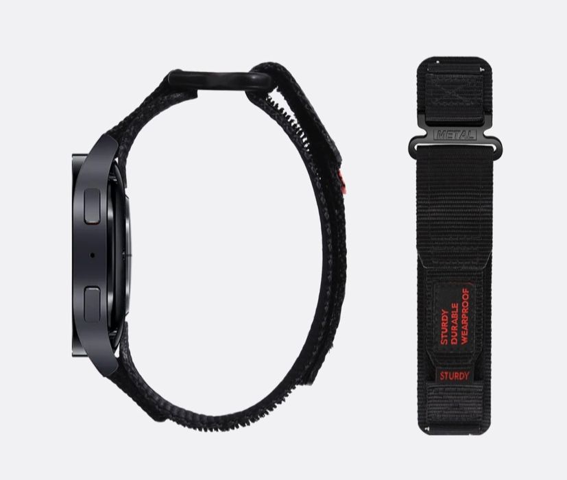 Pasek do zegarka nylonowy Tactical Sturdy 22mm czarny