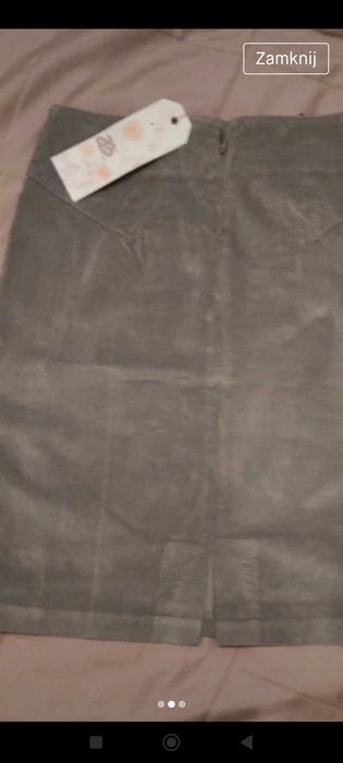 Szara, krótka spódniczka S