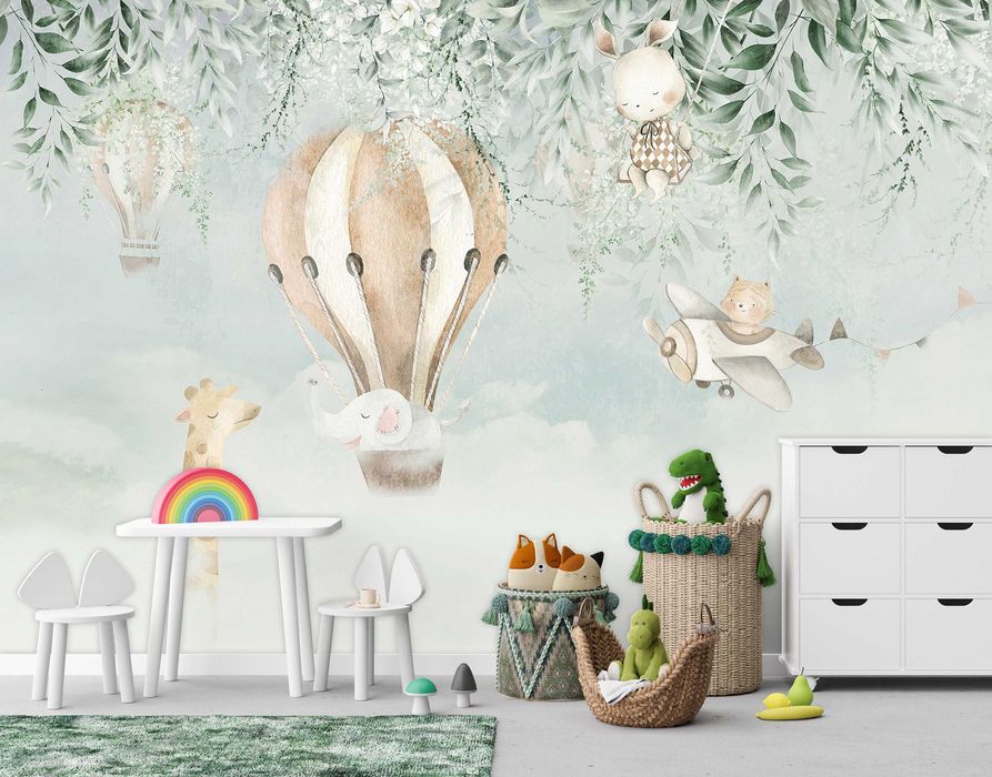 Fototapeta Dla Dzieci Balon Zwierzęta Żyrafa 3D Twój Rozmiar + KLEJ