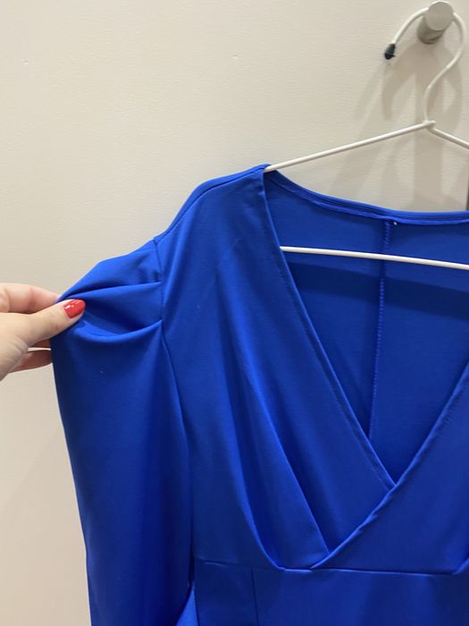 Vestido azul de malha com elastano tamanho S/M