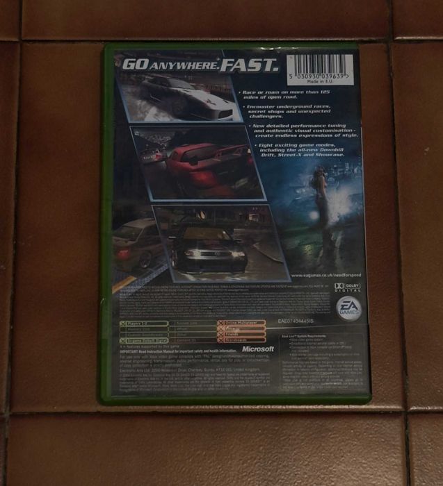 Jogo Xbox Need for Speed Underground 2 Completo - Capa Inglesa