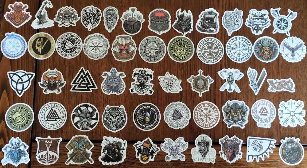 Conjunto 53 Autocolantes Vikings Coleção