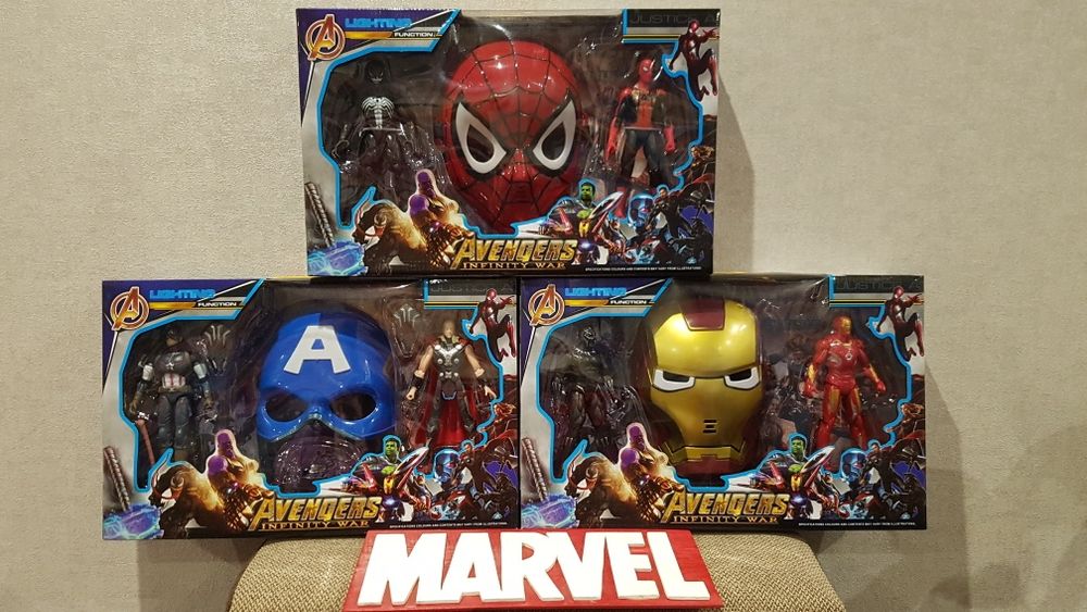 Новинка!Великий подарунковий набір Супергерої Марвел, світло, звук.