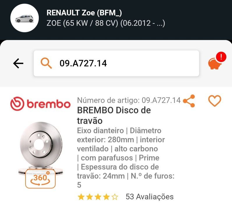 Kit travagem Discos e Pastilhas Brembo