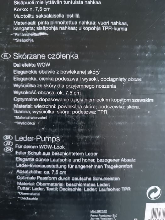 Czółenka/szpilki czarne rozmiar 38