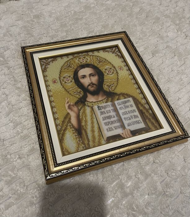 комплект із двох бісерних ікон