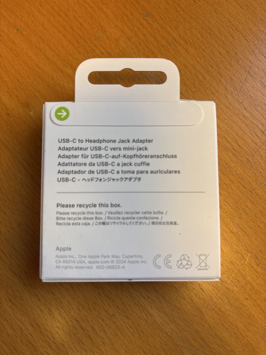 Adapter przejściówka usb-c mini jack 3,5 mm Apple