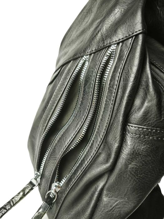 Czarny nowy ekoskóra miejski damski 2w1 torebka plecak Okazja