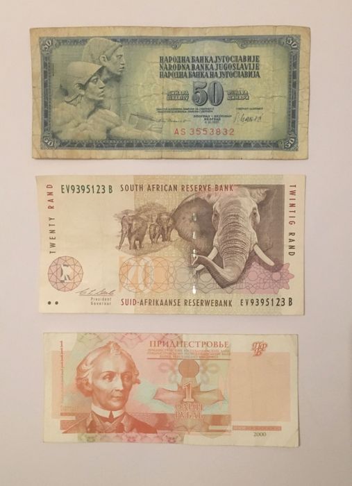 Notas antigas estrangeiras