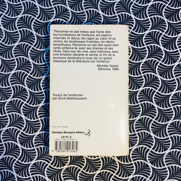 Le Vin de la Jeunesse - John Fante