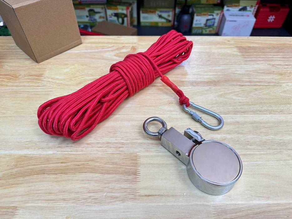 250 кг Магніт Неодимовий (Двосторонній) LNT- 70 + Трос 20 метрів (6мм)