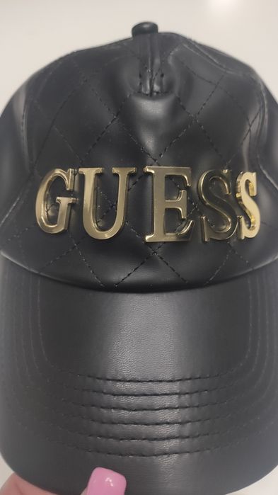 Czapka Guess oryginał eko skóra