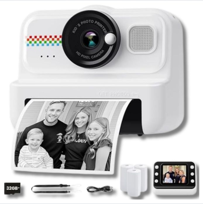 Aparat fotograficzny natychmiastowy  drukarka 32 GB 3 rolki