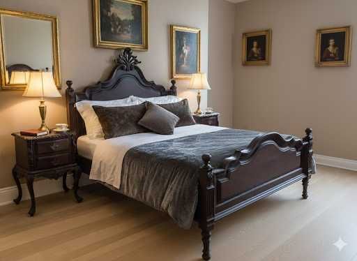 Cama e mesas de cabeceira