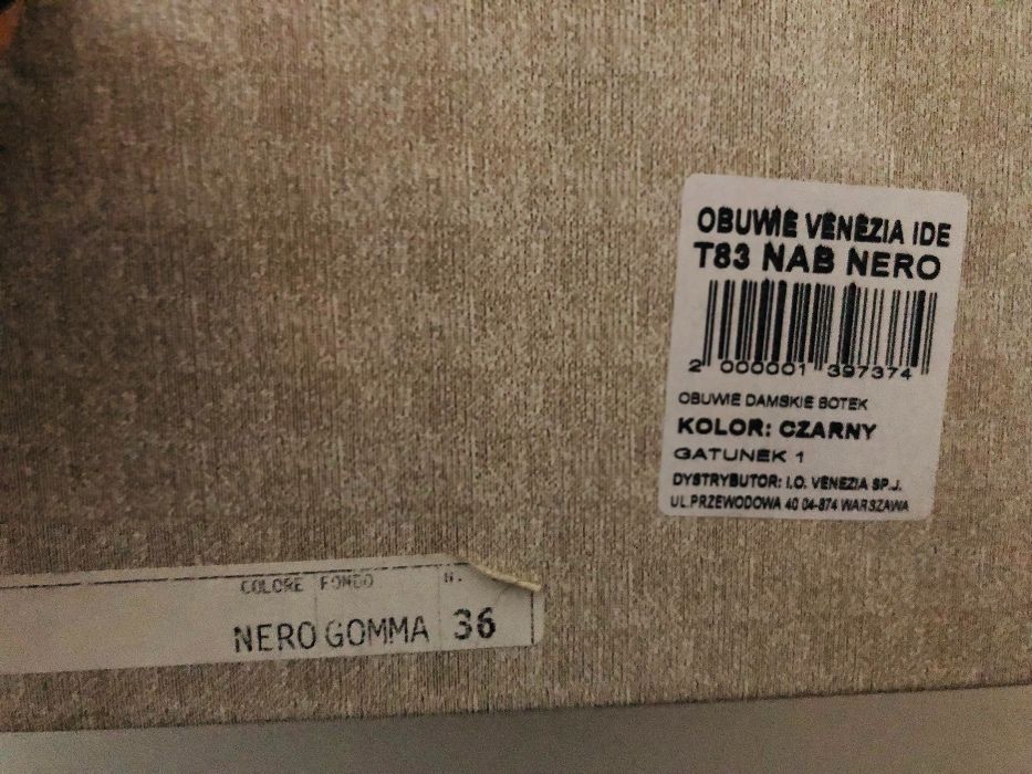 Czarne botki VENEZIA r36