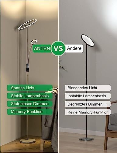 Anten Mars | Lâmpada de chão da sala de estar, Lâmpada de chão LED reg