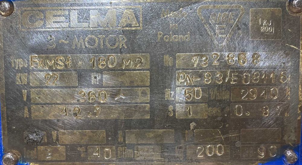 silnik elektryczny 22kW 2940obr. 3fazowy CELMA Ex
