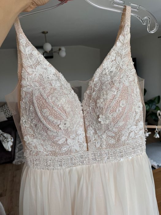 Piękna suknia ślubna w stylu boho