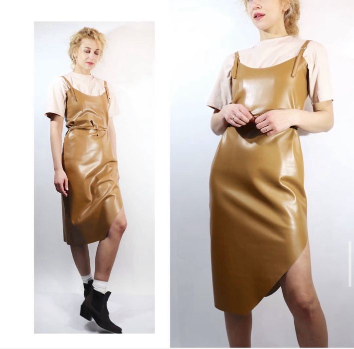 Сарафан з еко шкіри logic clothes сукня платье