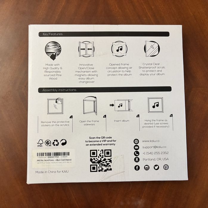 Moldura para Discos de Vinil KAIU