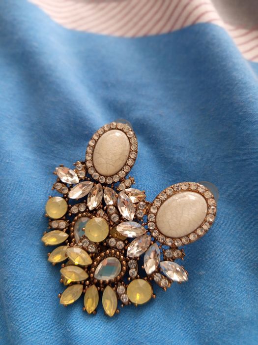 Сережки шикарні та брош біжутерія