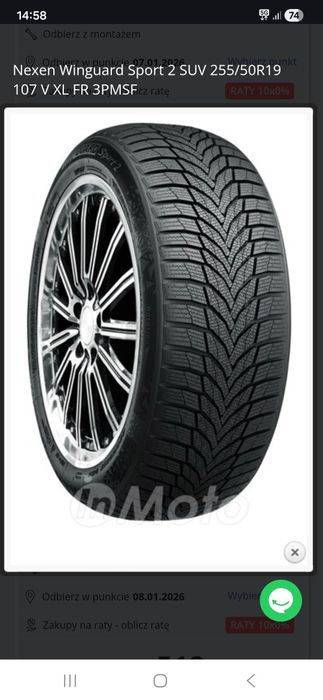 Opony 255/50/19 Nexen zimowe