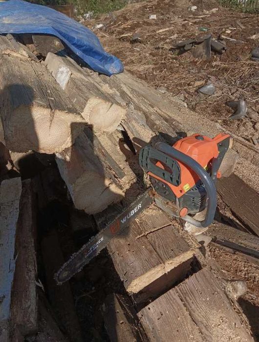 Piła Spalinowa Pilarka Do Drewna Łańcuchowa 5,7km 2 Prowad Olej 2xłańc