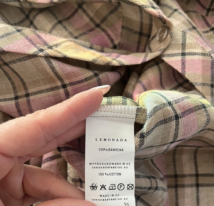 Lemonada bawełniana koszula w kratę