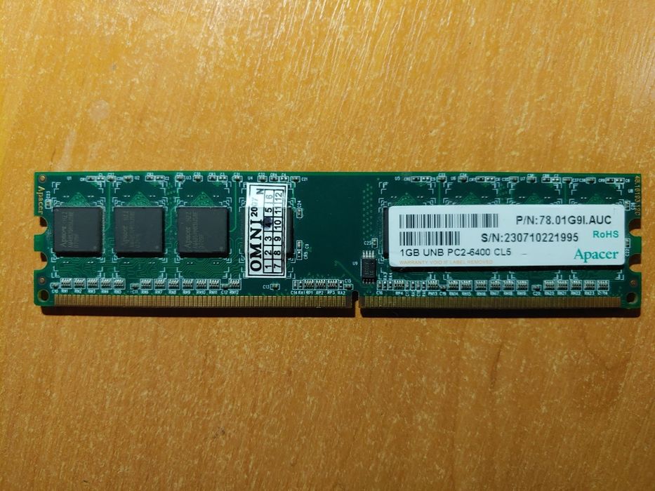 DDR2 Apacer 1gb 800MHz / ОЗУ, Оперативна пам'ять.