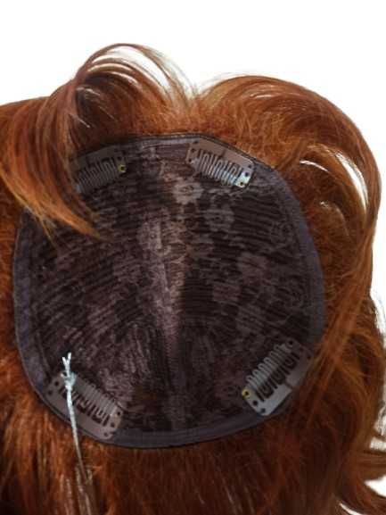 Tupet damski, topper , dopinka w kolorze jasny blond 30cm z grzywką