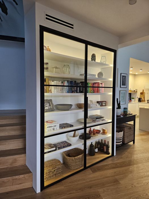 Drzwi loftowe, industrialne, przeszklenie, loft