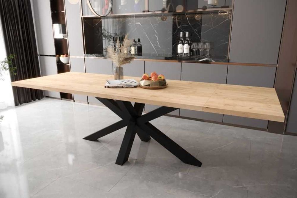 Stół Loft PAJĄK 140x240/80 Lancelot Craft Artisan Wotan Halifax Hikora