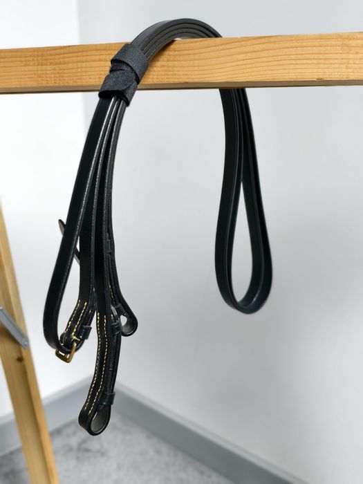 Wodze skórzane premium Otto Schumacher 16mm czarne Full