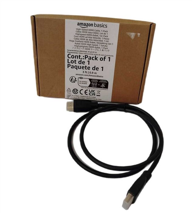 Kabel Amazon HDMI-3FT-BLACK-1P HDMI - HDMI 0,9 m 61C132