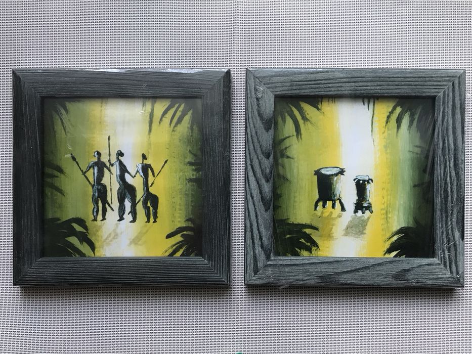 Obrazki ozdobne, motyw etno - zestaw 2  sztuk