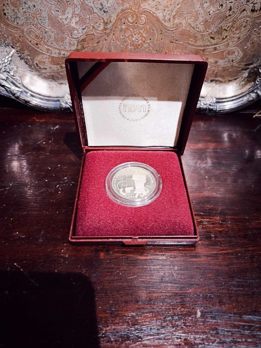 Moeda Amadeu Sousa Cardoso Prata Portuguesa Contrastada estojo