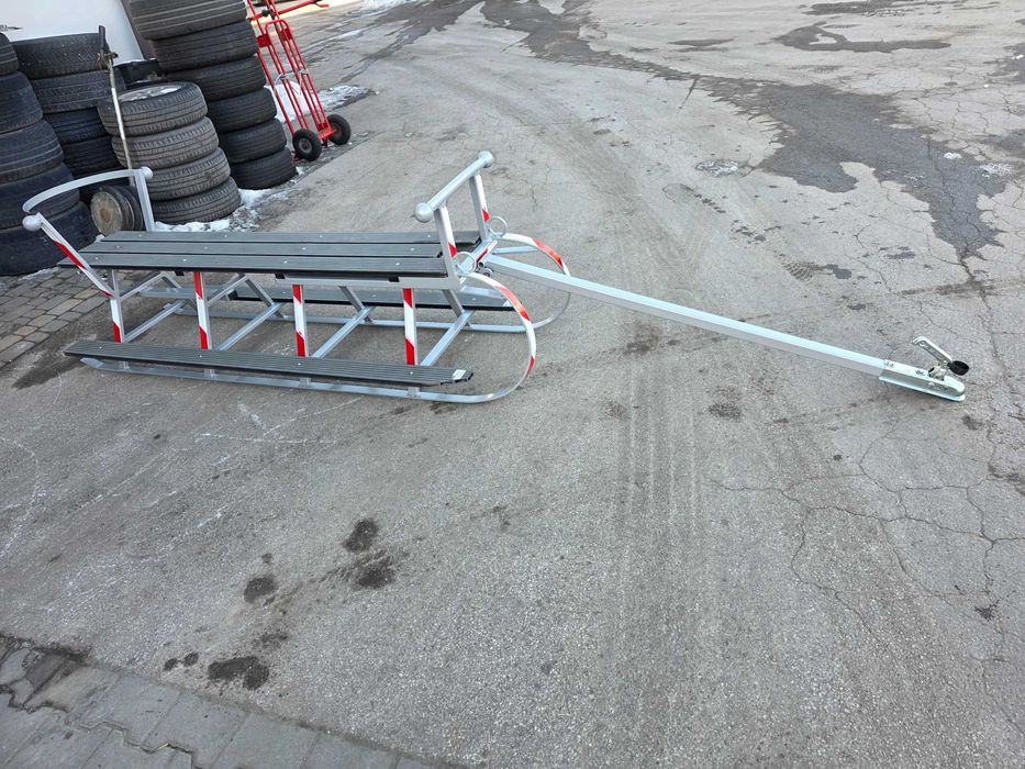 Sanki Kuligowe / Masywne Duże Sanie do Quada Traktora Siedzisko 195cm