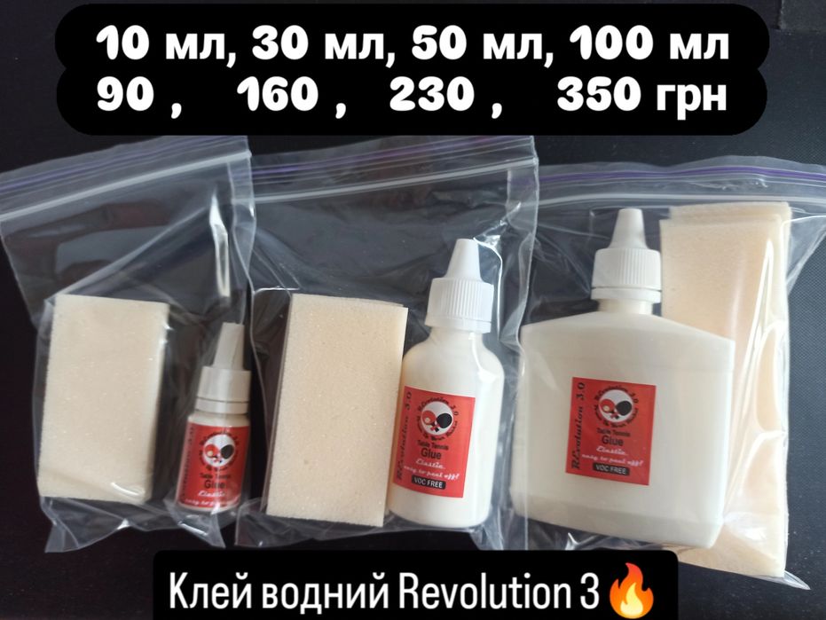 Водный клей для ракеток, торцевая лента, скальпель, настольный теннис