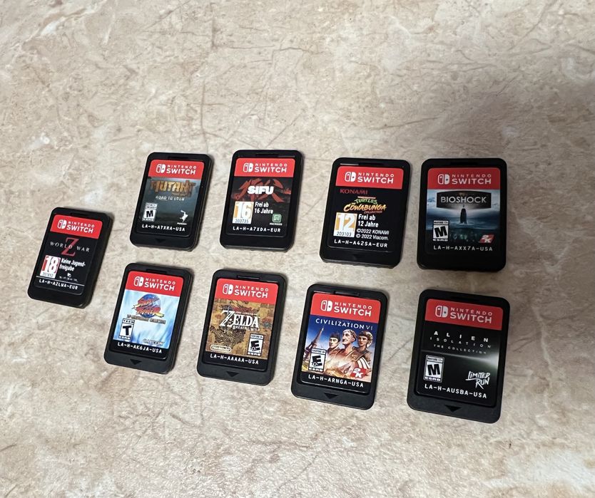 Nintendo switch, revision 2, второго поколения, картридж, контроллер