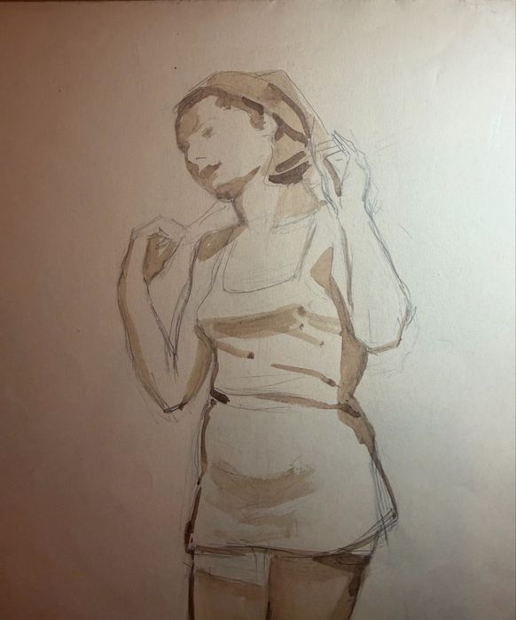 Kobieta w bieliznie lata 50’ XX w